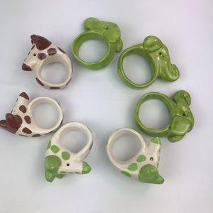 Ceramic Animal Napkin Ring Holder